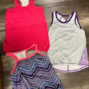 Girls Athletic Tank Bundle Size 8 Roxy Reebok Old Navy Active